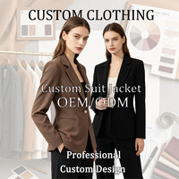 Fabricant de vestes sur mesure OEM ODM, blazer pour femmes, usine de vêtements à marque privée, fournisseur de vêtements coupés et cousus pour uniformes d'entreprise