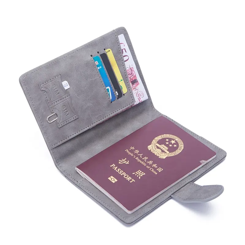 Nouveaux produits populaires porte-passeport RFID porte-carte de visite à la mode porte-passeport ultra-mince unisexe