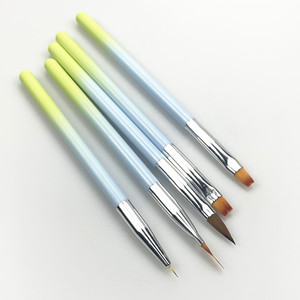 Pinceau à ongles en gel ovale personnalisable, multi-usages, facile à nettoyer, poils en nylon sans perte, application de couleur, détails fins, liner - Product Image 4