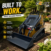 Nouvelle mini-chargeuse compacte sur chenilles avec joystick de commande, transmission hydraulique compacte pour travaux de rénovation agricole, de jardinage et urbains