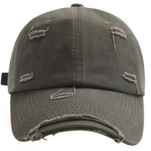 Gorra de béisbol casual con orificios y bordes desgastados para hombre y mujer, estilo hip hop, con efecto desgastado - Product Image 5