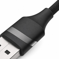 Kabel Pengisian Daya USB-A ke Lightning 1m untuk iPhone, Kabel Sinkronisasi Data Pengisian Cepat 48-Spindle Nylon