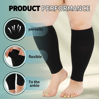 Chaussettes de compression pour mollets 20-30 mmHg, approuvées CE, en nylon et élasthanne tricotées, pour adultes, lot de 5 paires, soutien professionnel du tibia, anti-embolie