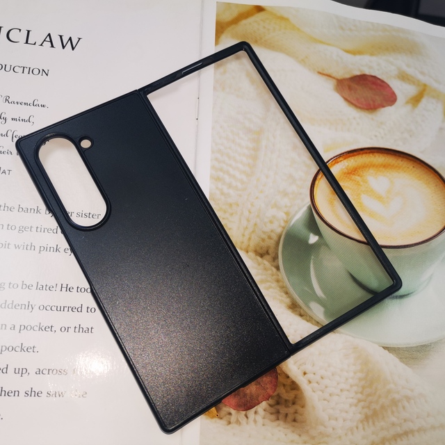 Factory Wholesale Black PC Plain Frame Shock-protected Phone case Samsung Galaxy Z Flip6/ Z Fold6 Clamshell Folding Phone case