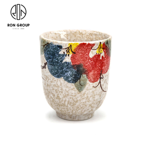 Taza de café japonesa de 3 pulgadas, Taza de cerámica de vidrio liso sin mango, borde roto, Vintage, mate - Product Image 2