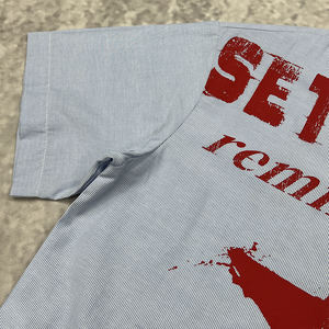 Streetwear en vrac OEM boutonné Baggy Boxy T-shirts pour hommes imprimé personnalisé pour hommes polo de luxe surdimensionné à manches courtes à revers - Product Image 6