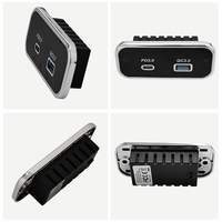 Chargeur de voiture personnalisé Quick Charger 3.0, chargeur de téléphone encastré, double USB QC3.0 et Type C, 12V 24V, prise de chargeur de voiture