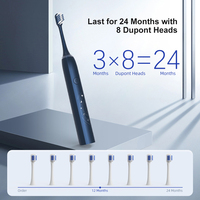 Brosse à dents électrique rechargeable à vibration sonique, nettoyage en profondeur, blanchiment des dents, élimination de la plaque dentaire, soins bucco-dentaires pour la maison et les voyages