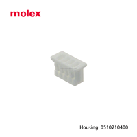 0510210400 Molex Automotive PCB Mount 4P Conectores rectangulares-Carcasa de receptáculo de nylon 0.049 "(1,25mm)
