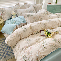 Parures de lit personnalisées en microfibre douce à 1800 fils, motifs floraux et dessins animés, 4 pièces, pour lits simples, doubles, queen et king size