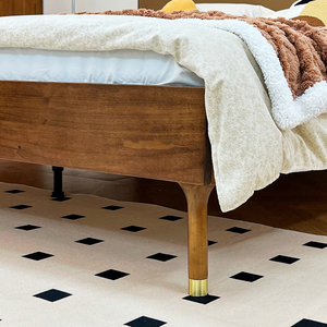 <span class=keywords><strong>Lit</strong></span> plateforme vintage KMJ de style milieu du siècle, <span class=keywords><strong>lit</strong></span> king size en bois, lits simples pour adultes - Product Image 5