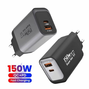 <span class=keywords><strong>Cargador</strong></span> de Teléfono Móvil de Carga Súper Rápida USB <span class=keywords><strong>Tipo</strong></span> <span class=keywords><strong>C</strong></span> de 150W, QC3.0 PD3.0, Enchufe EU/UK/US, para iPhone 17 16 15, Samsung, <span class=keywords><strong>Huawei</strong></span>, Xiaomi - Product Image 1