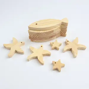 Vente chaude Vietnam DIY Creative Décor Étoile Suspendue Dauphin 15ly Épais Pin Bois Jouet Éducatif À La Main En Bois Jouets pour Enfants - Product Image 1