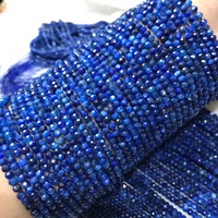 Perle de cyanite bleue de haute qualité 1.5-3.5mm perles de pierre de cyanite naturelle à facettes carrées rondes personnalisées pour la fabrication de bijoux