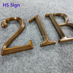 Insegne Pubblicitarie Personalizzate HONGSEN, Lettere in Ottone Incise CNC, Colore Ottone <span class=keywords><strong>per</strong></span> Ufficio, Casa, Centro Commerciale e Uso <span class=keywords><strong>Esterno</strong></span> - Product Image 3