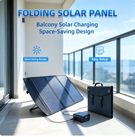 Panneau solaire monocristallin pliable 75W double vitrage tout noir avec chargeur PD60W USB-C QC3.0 étanche pour le camping et la randonnée