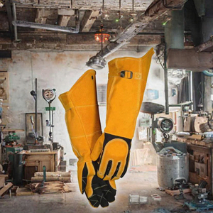 Gants de sécurité respirants SIZA RTS S1009 noirs de haute qualité, 7 oz, résistants à la chaleur et aux produits chimiques, avec manchette renforcée en cuir - Product Image 3