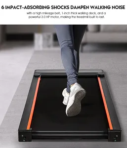 Treadmill lipat untuk rumah l profesional, treadmill bawah meja mini lipat dengan remote