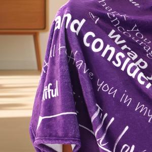 Couverture en polaire pour maman, couverture douce en polaire pour fille, de papa ou de maman, couverture en flanelle personnalisée avec lettres, couverture en polaire positive - Product Image 5