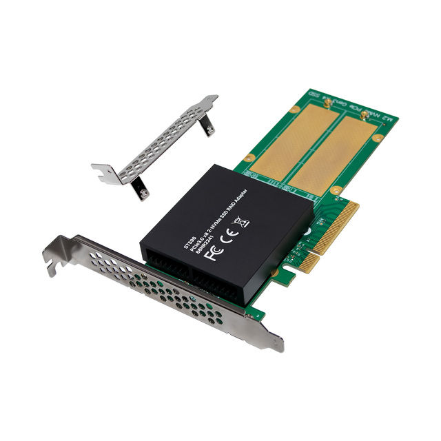 SUNWEIT New product NVMe Card ST596 PCIe3.0 x8 88NR2241 2-Port M.2 NVMe SSD RAID Adapter