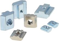 Bloc coulissant à fente en T M6 série 4545 en aluminium extrudé, insert fileté carré pour rail de construction de routeur CNC, écrou en T