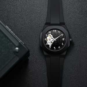 Orologio al quarzo analogico orologio automatico da polso da <span class=keywords><strong>uomo</strong></span> in Silicone da polso con numeri arabi di lusso più venduto - Product Image 4