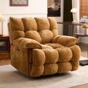 Moderner Luxus-Wohnzimmer-Drehsessel Elektrischer Relaxsessel Einzelsofa Schaukelstuhl Schlafzimmer-Liegesessel Samt-Armlehnstuhl Designer-Möbel - Product Image 2