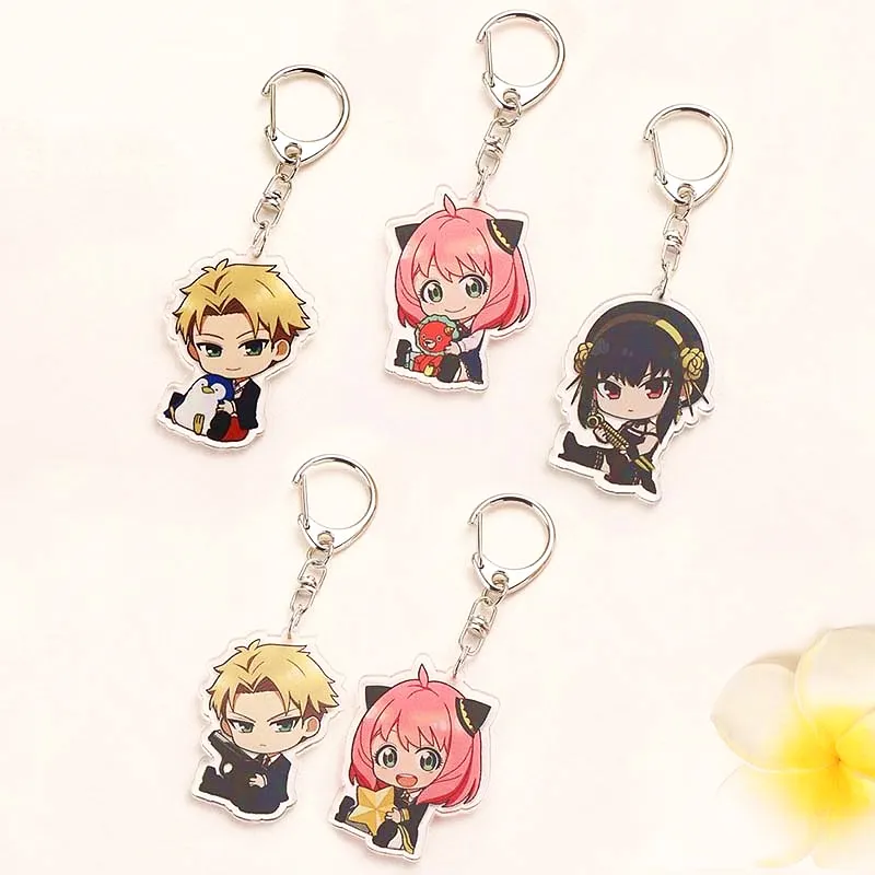 Hot Cartoon Spy x Family Keychains Charm Cute Anime Figures Key Holder Bags Fashion Jewelry Phone Hanging Keyring Pendant