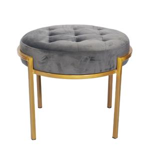 Tabouret moderne en daim gris pour la maison, appartement, hall, école, <span class=keywords><strong>chaise</strong></span> de loisirs de luxe <span class=keywords><strong>Amazon</strong></span> Offre Spéciale meubles pour le salon et la chambre à coucher - Product Image 2