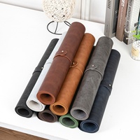 Tapis de bureau en cuir rétro Crazy Horse extra large Tapis de souris antidérapant avec style chauffant pour PC pour utilisation de clavier de jeu d'ordinateur
