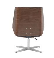 Chaise de bureau ergonomique de style Mid-Century Modern en bois courbé avec repose-tête fixe, en mousse moulée, pour la maison, le bureau ou l'atelier, idéale pour les chats (griffoir inclus)