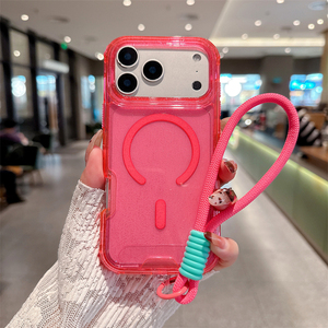 เคสใสไม่เหลืองพร้อมรูสำหรับสายคล้องและแม่เหล็กสำหรับ iPhone 18 Pro Max 17 Air 16 15 14 13 Plus - Product Image 6