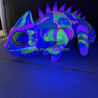 Lézard gonflable géant de parade publicitaire, modèle animal de conception nouvelle, taille personnalisée, avec éclairage LED, caméléon gonflable mexicain