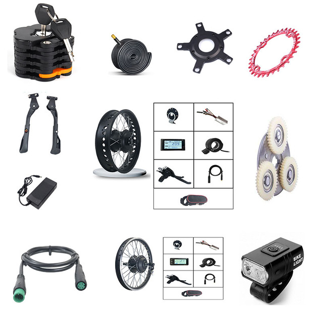 Ebike Parts and Accessories Cycle Conversion Kits Controller Throttle Lights Gloves Display Battery E Bike Replacement