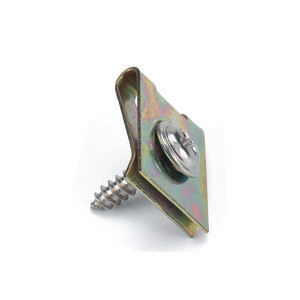 Metal U Shape License Plate Bracket <b>Clip</b> With Screw For <b>Car</b> Motorcycle Replacement Repair Auto Fastener - Product Image 2
