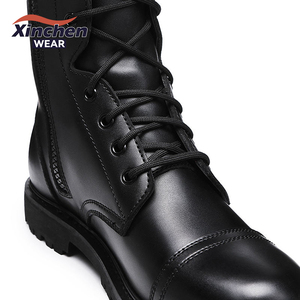 Chaussures décontractées pour hommes, durables, de haute qualité, en cuir véritable noir, bottes tactiques, <span class=keywords><strong>Goodyear</strong></span> Welt, cheville, <span class=keywords><strong>hiver</strong></span> - Product Image 2