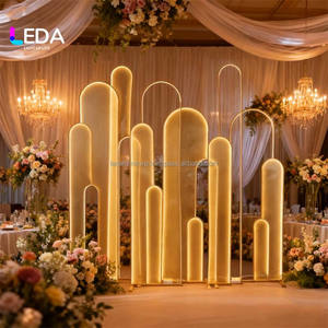 LEDA Personnalisé Haute Montagne Eau Courante Design Unique Décoration de Scène de Mariage Evénement Arche Métallique en Fer Forgé - Product Image 2