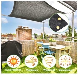 Telo Ombreggiante Nero <span class=keywords><strong>per</strong></span> Giardino, Rete Parasole <span class=keywords><strong>per</strong></span> Piante <span class=keywords><strong>da</strong></span> Esterno con Occhielli, Telo Ombreggiante in Rete <span class=keywords><strong>per</strong></span> Patio, Serra - Product Image 3