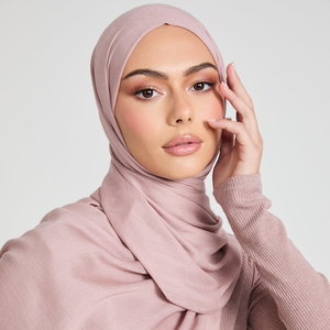 Venta caliente verano Hijab cómodo Modal chal doble puntada ajuste transpirable Color bloqueo para musulmanes Wennuan 180x70cm - Product Image 2