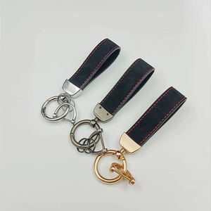 Ретро-брелок для ключей из кожи квадратной формы, экологичный, высококачественный, с индивидуальным дизайном, для мужчин, в подарок - Product Image 3