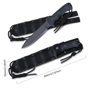 Cuchillo de Hoja Fija Multifuncional para Caza, Camping y Supervivencia al Aire Libre, Hoja de Acero Inoxidable, Mango de Plástico, Uso Táctico, OEM - Product Image 1