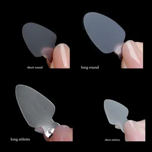 BQAN 2024 OEM指甲尖哑光指甲双重形式模具插入硅胶垫导向硅胶标签法国指甲艺术