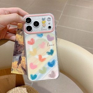 Women IMD Flower Magnetic Phone case for iPhone 17 16 15 14 Pro Max Gilded Sunflower Love <b>Rainbow</b> Glitter bling back Cover girls - Product Image 3