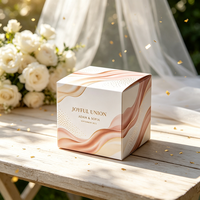 Boîte à dragées de mariage personnalisée de luxe avec dorure à chaud, livraison express en 72h, emballage cadeau en carton anti-écrasement, vente en gros