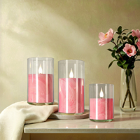 Vente en gros de bougies pilier LED en acrylique à piles Bougie LED sans flamme pour décoration mariage Bougie LED décorative