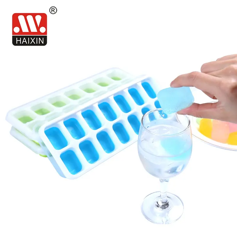 Kychen 21-Slots Flexible Silicone Ice Cube Tray Mold with Lid BPA-Free PVC-Fee 