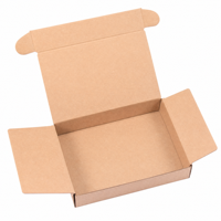 Boîte d'expédition en carton ondulé, boîte à courrier en kraft, robuste, pliable, personnalisée, imprimée, recyclable pour l'emballage d'électronique e-commerce