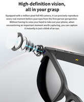 Gafas Inteligentes con Cámara de 2MP para Llamadas BT, Traducción por IA, Reconocimiento y Grabación de Video 1080P