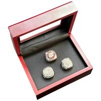 Juego de Anillos de Campeones de Hockey de los Chicago Blackhawks 2010, 2013 y 2015, Joyería Plateada de Moda Hecha de Aleación de Zinc para Fiestas y Regalos