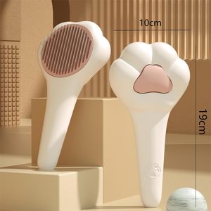Professional Cute Paw Shape Eco-Friendly Stainless Steel <b>Pet</b> Dog Cat Cleaner <b>Brush</b> Massage One Touch De-shedding Hair Removal - Product Image 2